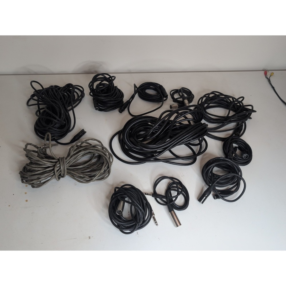 Mixed Lot Of 11 Band Cables Microphone Speaker Neutrix Live Wire Yongshen Belden